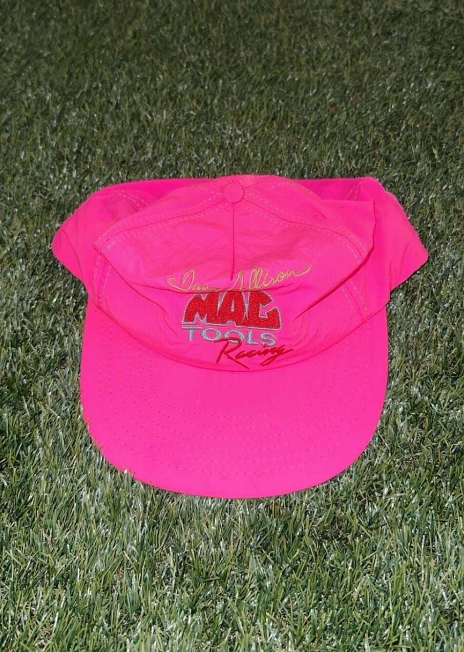 Vintage Davey Allison Mac Tools Racing Neon Pink Snapback Hat